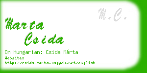marta csida business card